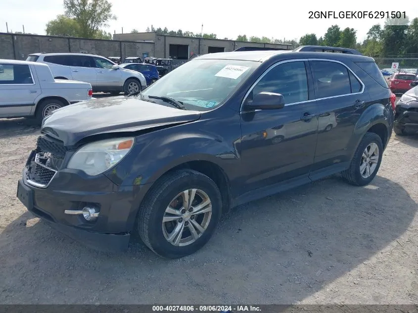 2015 Chevrolet Equinox 2Lt VIN: 2GNFLGEK0F6291501 Lot: 40274806