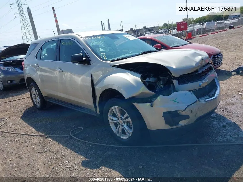 2015 Chevrolet Equinox Ls VIN: 2GNALAEK6F1175871 Lot: 40281983