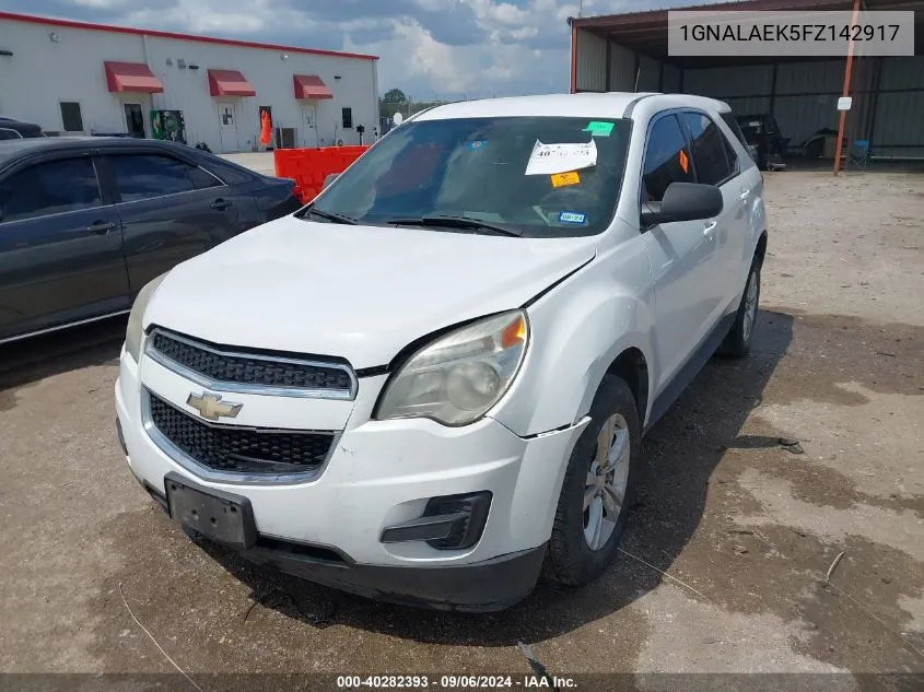 2015 Chevrolet Equinox Ls VIN: 1GNALAEK5FZ142917 Lot: 40282393