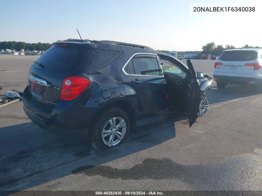 2015 Chevrolet Equinox Lt VIN: 2GNALBEK1F6340038 Lot: 40282430