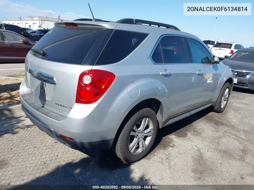 2015 Chevrolet Equinox 2Lt VIN: 2GNALCEK0F6134814 Lot: 40282592