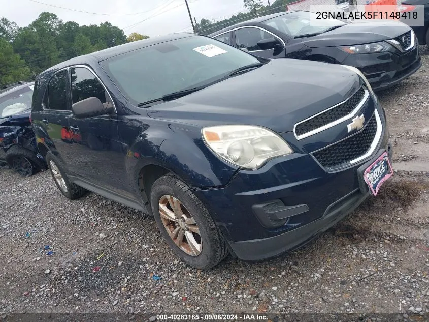 2015 Chevrolet Equinox Ls VIN: 2GNALAEK5F1148418 Lot: 40283185