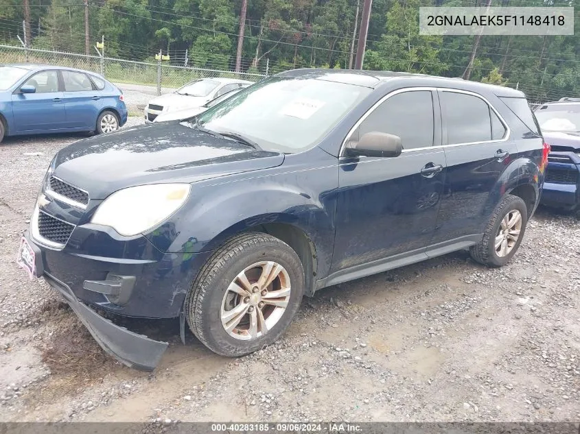 2015 Chevrolet Equinox Ls VIN: 2GNALAEK5F1148418 Lot: 40283185