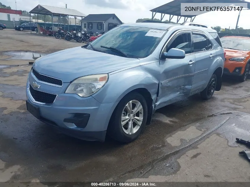 2015 Chevrolet Equinox 1Lt VIN: 2GNFLFEK7F6357147 Lot: 40286713