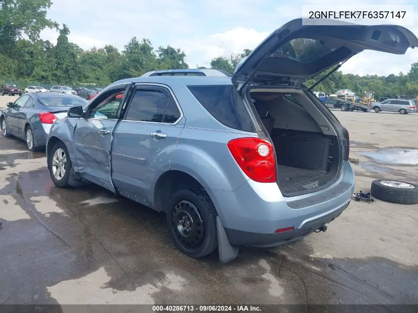 2015 Chevrolet Equinox 1Lt VIN: 2GNFLFEK7F6357147 Lot: 40286713