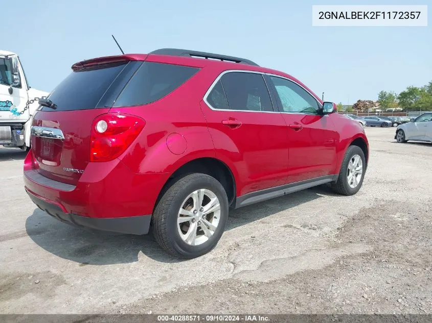 2015 Chevrolet Equinox 1Lt VIN: 2GNALBEK2F1172357 Lot: 40288571