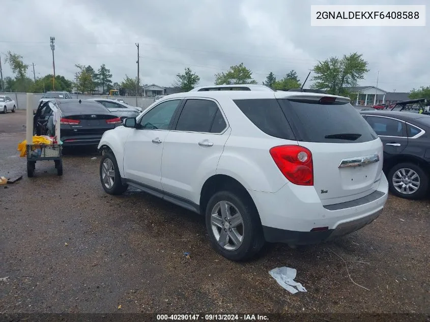 2015 Chevrolet Equinox Ltz VIN: 2GNALDEKXF6408588 Lot: 40290147