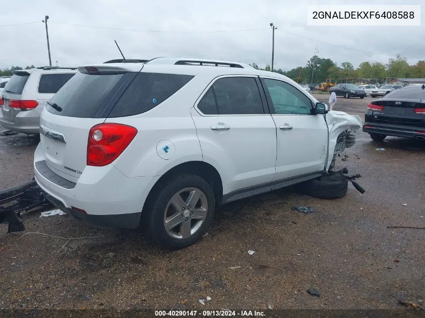 2015 Chevrolet Equinox Ltz VIN: 2GNALDEKXF6408588 Lot: 40290147