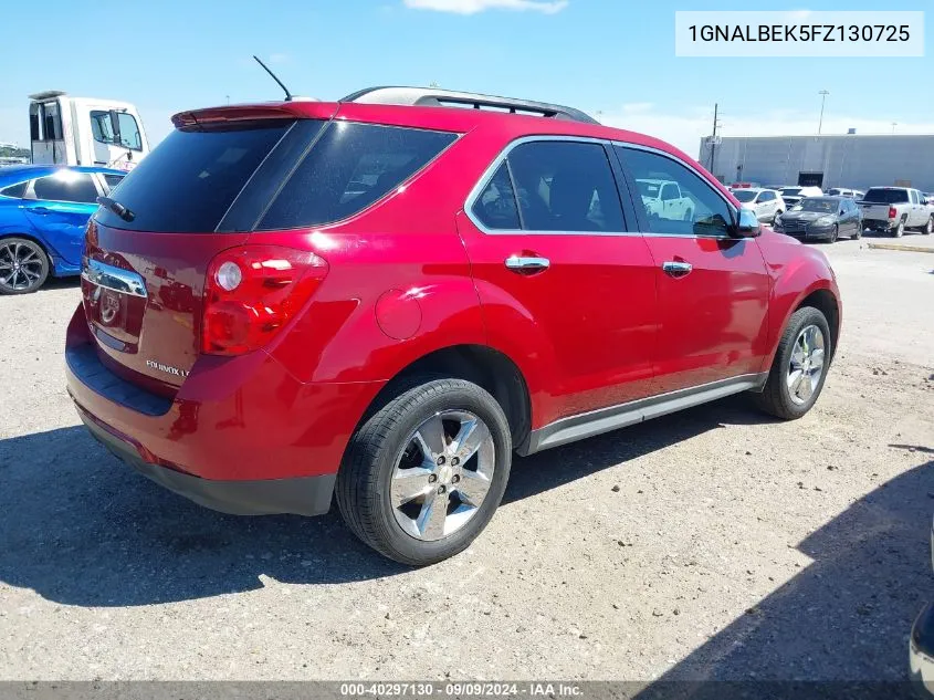 2015 Chevrolet Equinox 1Lt VIN: 1GNALBEK5FZ130725 Lot: 40297130