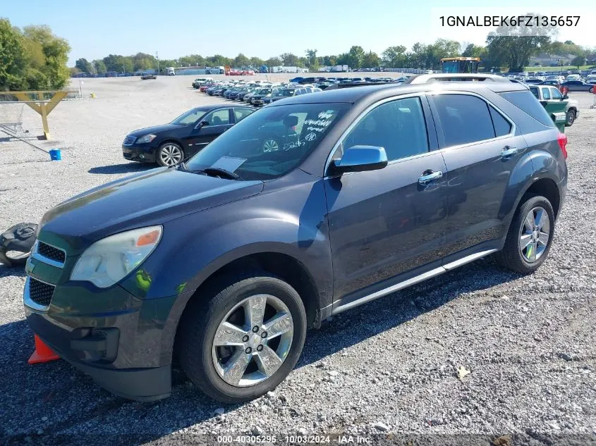 1GNALBEK6FZ135657 2015 Chevrolet Equinox 1Lt