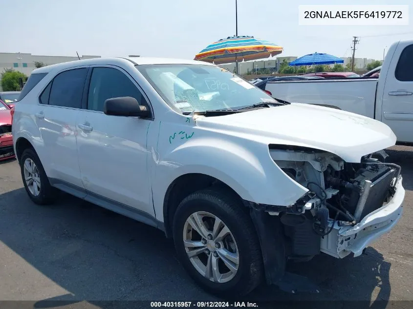 2GNALAEK5F6419772 2015 Chevrolet Equinox Ls