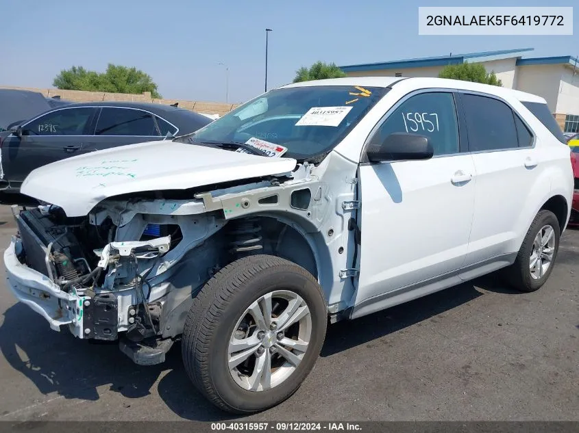 2GNALAEK5F6419772 2015 Chevrolet Equinox Ls