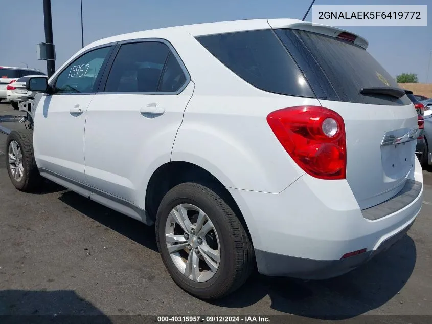 2GNALAEK5F6419772 2015 Chevrolet Equinox Ls