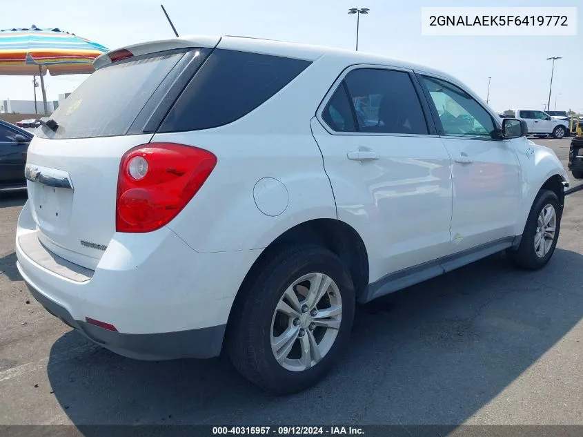 2GNALAEK5F6419772 2015 Chevrolet Equinox Ls