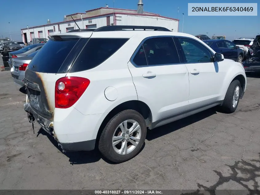 2015 Chevrolet Equinox Lt VIN: 2GNALBEK6F6340469 Lot: 40318027