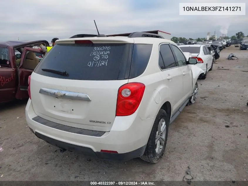 2015 Chevrolet Equinox 1Lt VIN: 1GNALBEK3FZ141271 Lot: 40322397