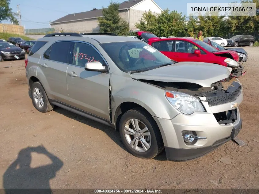 1GNALCEK5FZ106642 2015 Chevrolet Equinox Lt