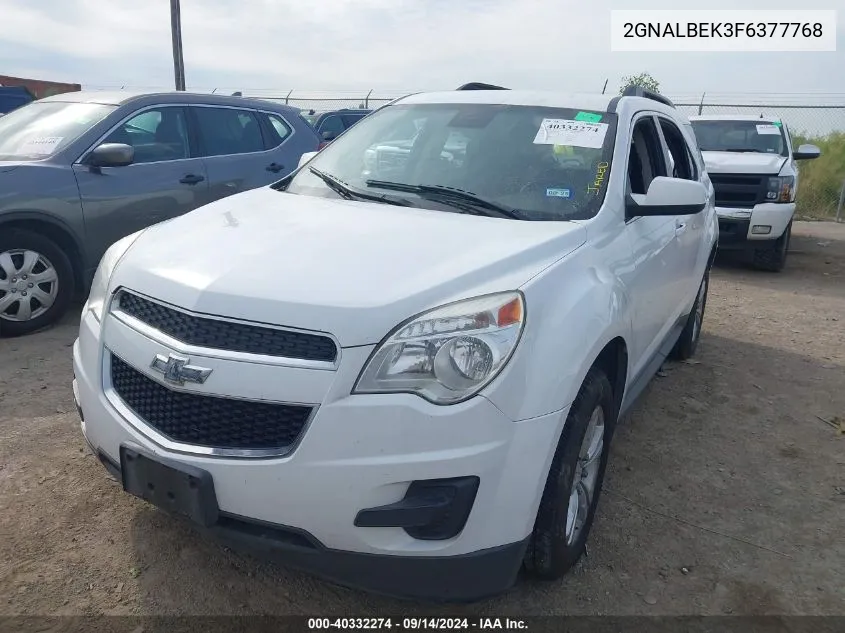 2015 Chevrolet Equinox 1Lt VIN: 2GNALBEK3F6377768 Lot: 40332274