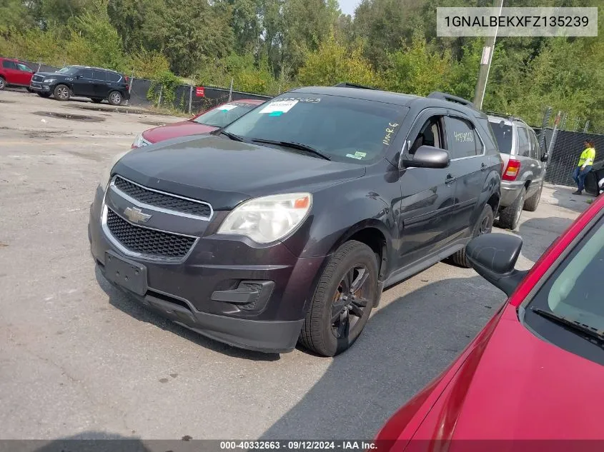 2015 Chevrolet Equinox 1Lt VIN: 1GNALBEKXFZ135239 Lot: 40332663