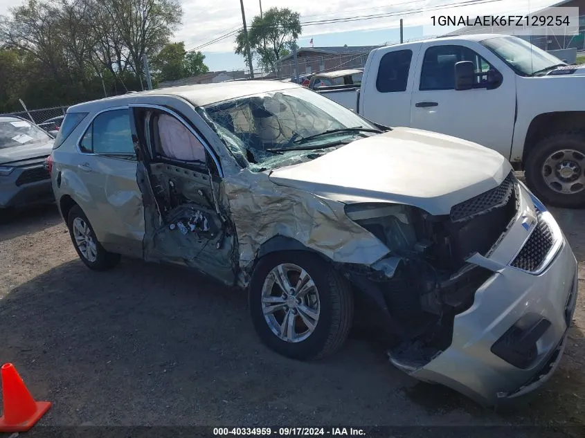 2015 Chevrolet Equinox Ls VIN: 1GNALAEK6FZ129254 Lot: 40334959