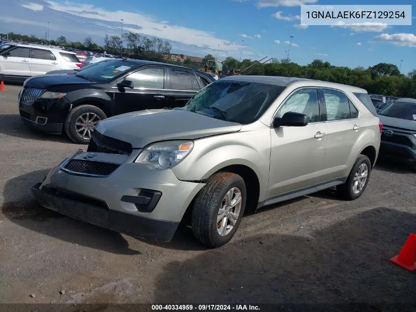 1GNALAEK6FZ129254 2015 Chevrolet Equinox Ls