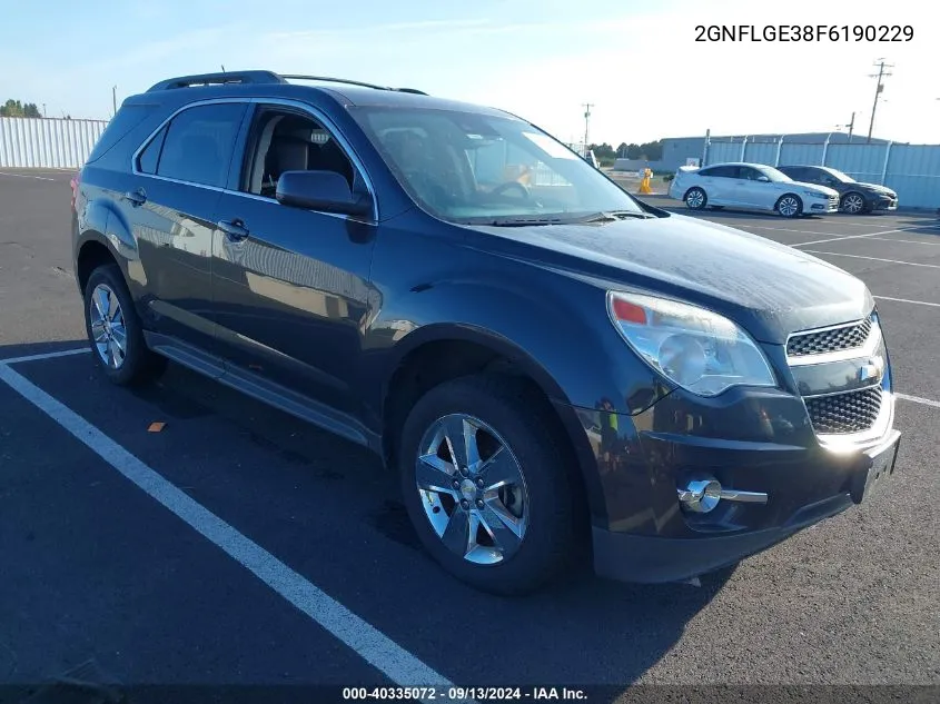 2015 Chevrolet Equinox 2Lt VIN: 2GNFLGE38F6190229 Lot: 40335072