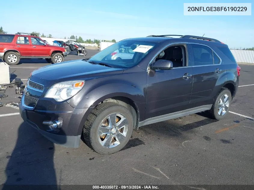 2015 Chevrolet Equinox 2Lt VIN: 2GNFLGE38F6190229 Lot: 40335072