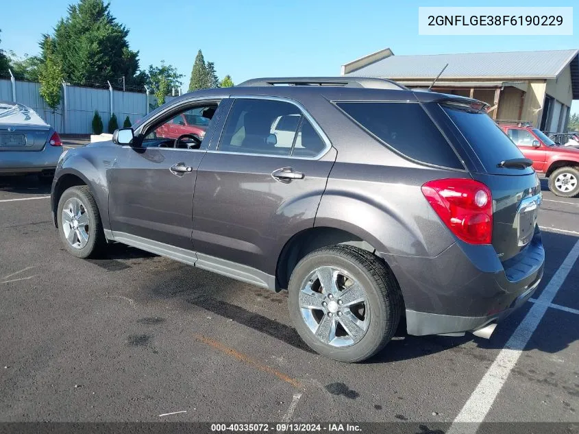 2015 Chevrolet Equinox 2Lt VIN: 2GNFLGE38F6190229 Lot: 40335072