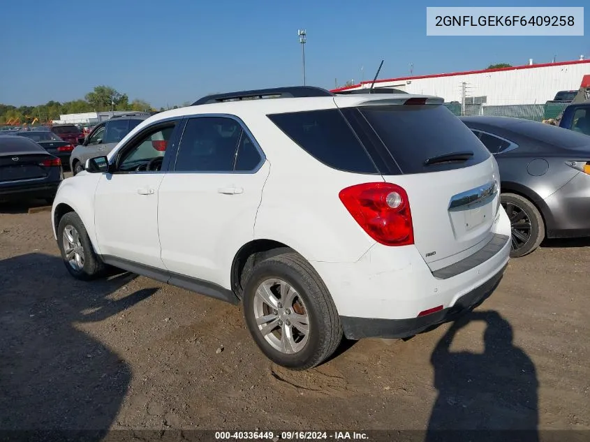 2015 Chevrolet Equinox Lt VIN: 2GNFLGEK6F6409258 Lot: 40336449