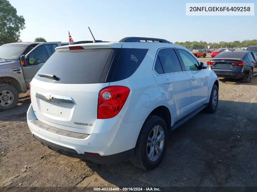 2015 Chevrolet Equinox Lt VIN: 2GNFLGEK6F6409258 Lot: 40336449