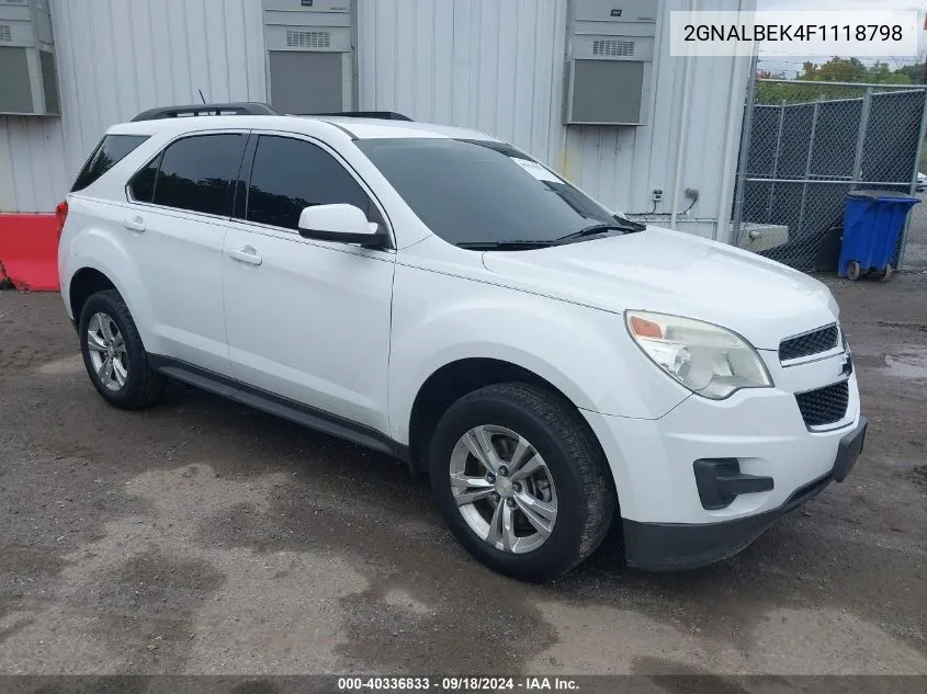 2015 Chevrolet Equinox 1Lt VIN: 2GNALBEK4F1118798 Lot: 40336833