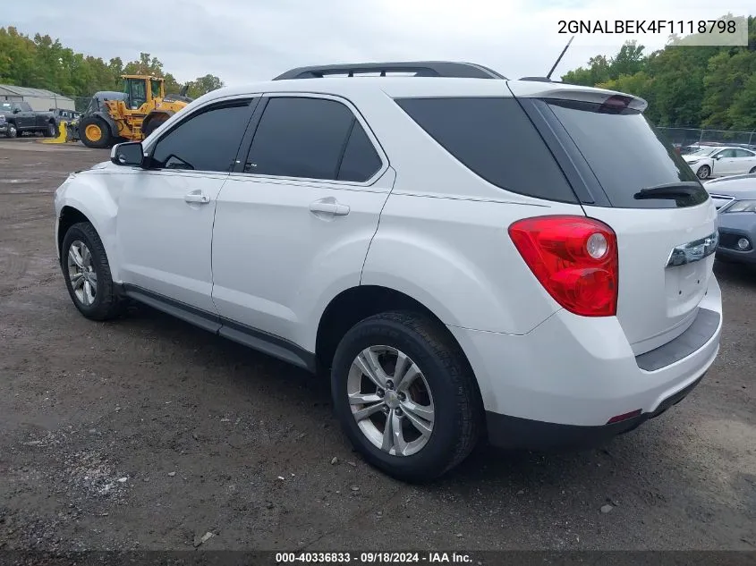 2015 Chevrolet Equinox 1Lt VIN: 2GNALBEK4F1118798 Lot: 40336833