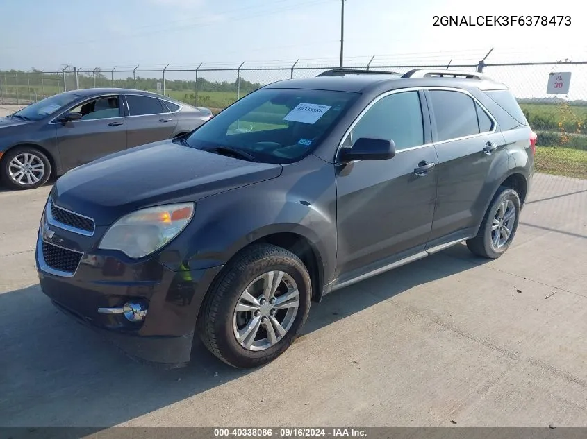 2015 Chevrolet Equinox 2Lt VIN: 2GNALCEK3F6378473 Lot: 40338086