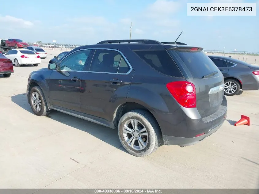 2015 Chevrolet Equinox 2Lt VIN: 2GNALCEK3F6378473 Lot: 40338086