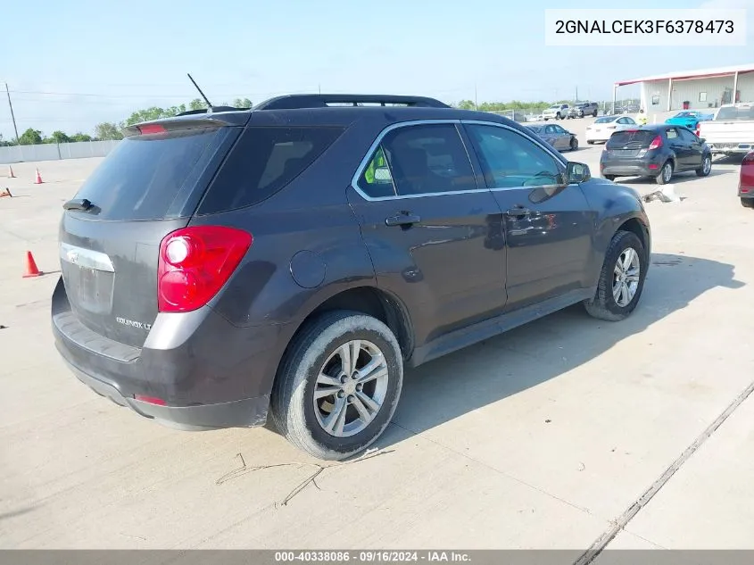 2015 Chevrolet Equinox 2Lt VIN: 2GNALCEK3F6378473 Lot: 40338086