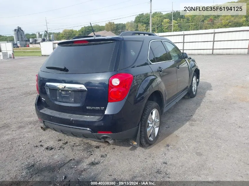 2015 Chevrolet Equinox Lt VIN: 2GNFLGE35F6194125 Lot: 40338380