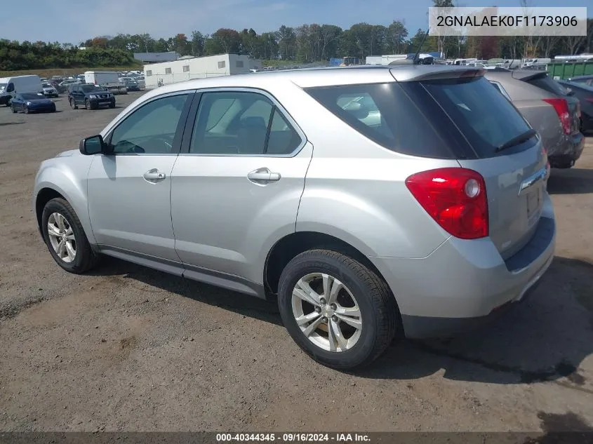 2015 Chevrolet Equinox Ls VIN: 2GNALAEK0F1173906 Lot: 40344345