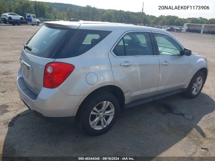 2015 Chevrolet Equinox Ls VIN: 2GNALAEK0F1173906 Lot: 40344345