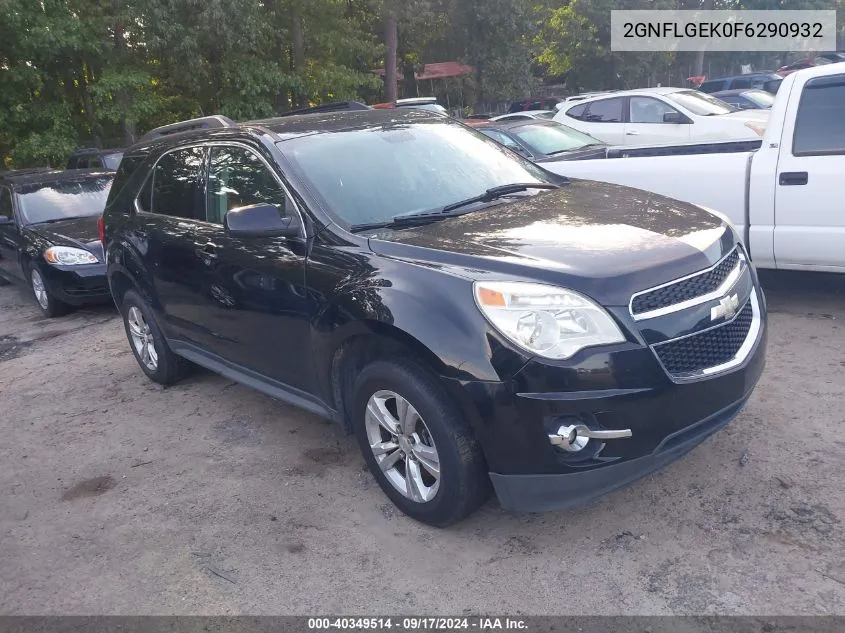 2015 Chevrolet Equinox 2Lt VIN: 2GNFLGEK0F6290932 Lot: 40349514