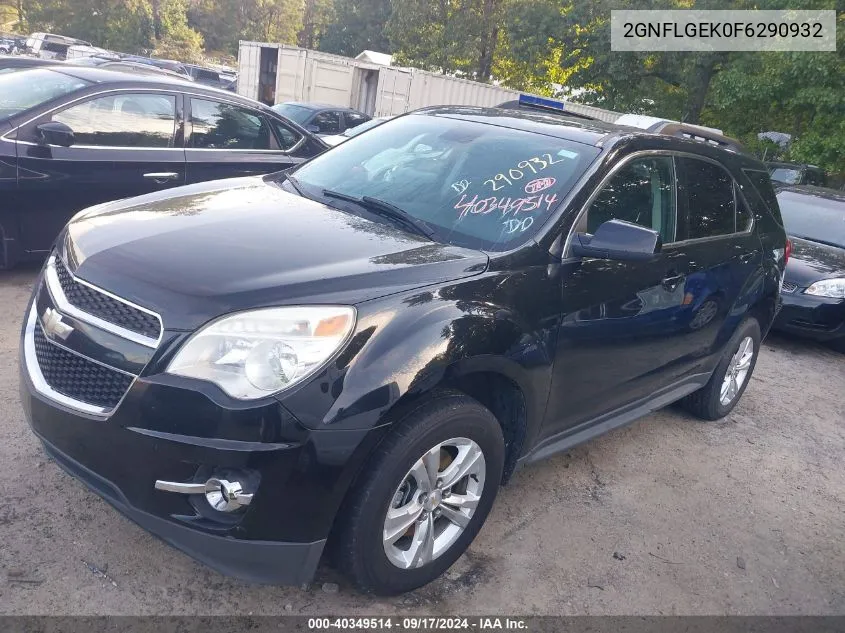 2015 Chevrolet Equinox 2Lt VIN: 2GNFLGEK0F6290932 Lot: 40349514