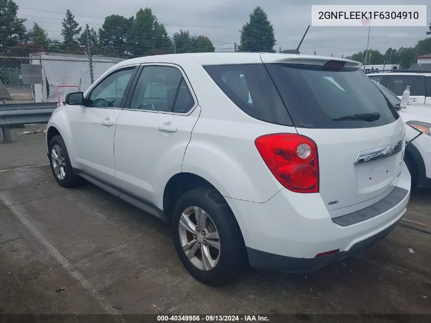 2015 Chevrolet Equinox Ls VIN: 2GNFLEEK1F6304910 Lot: 40349956