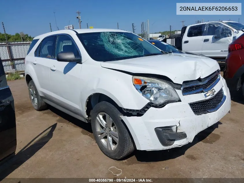 2015 Chevrolet Equinox Ls VIN: 2GNALAEK6F6206653 Lot: 40355798