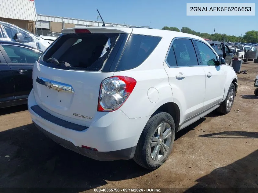 2015 Chevrolet Equinox Ls VIN: 2GNALAEK6F6206653 Lot: 40355798