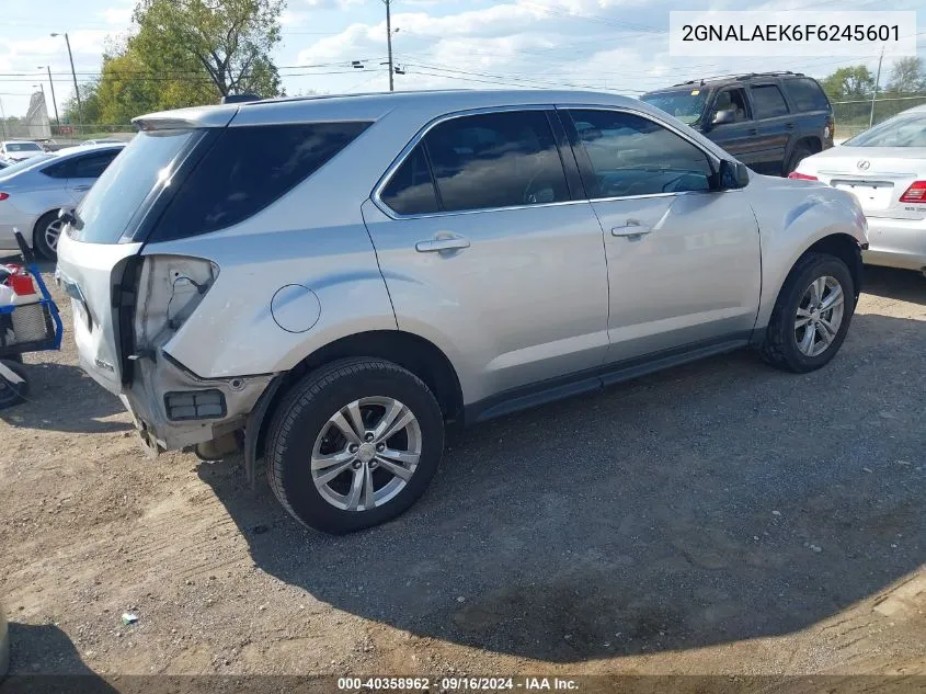 2015 Chevrolet Equinox Ls VIN: 2GNALAEK6F6245601 Lot: 40358962