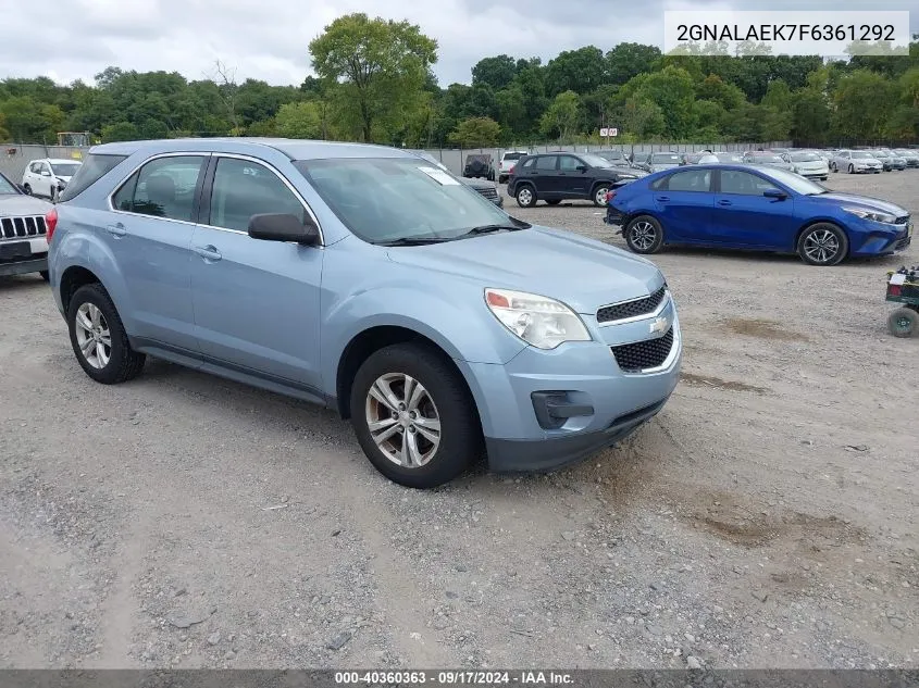 2015 Chevrolet Equinox Ls VIN: 2GNALAEK7F6361292 Lot: 40360363