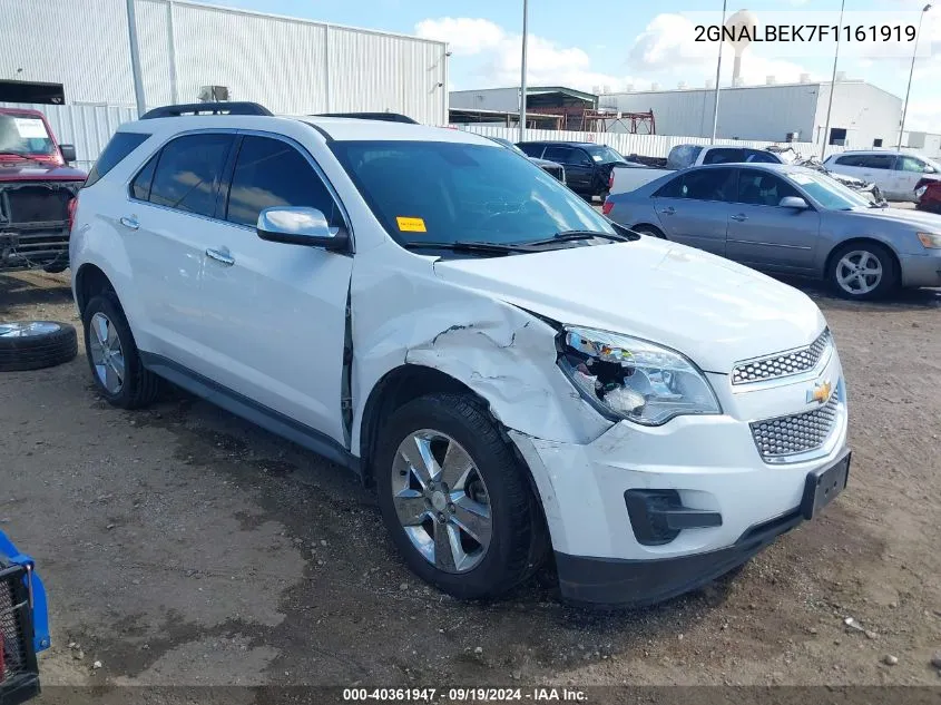 2015 Chevrolet Equinox 1Lt VIN: 2GNALBEK7F1161919 Lot: 40361947