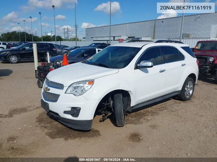 2015 Chevrolet Equinox 1Lt VIN: 2GNALBEK7F1161919 Lot: 40361947