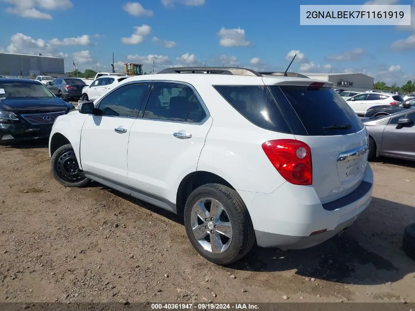 2015 Chevrolet Equinox 1Lt VIN: 2GNALBEK7F1161919 Lot: 40361947