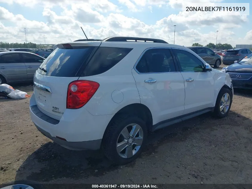 2015 Chevrolet Equinox 1Lt VIN: 2GNALBEK7F1161919 Lot: 40361947