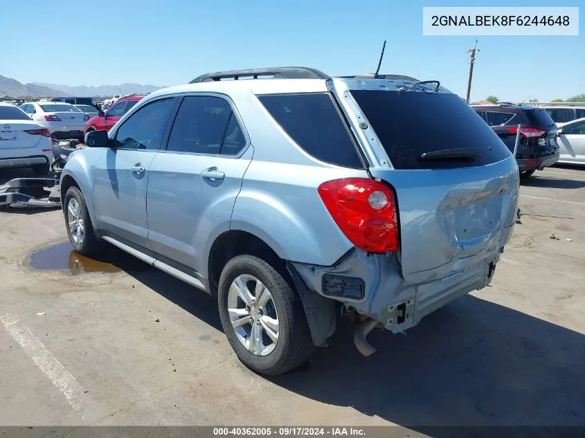 2015 Chevrolet Equinox 1Lt VIN: 2GNALBEK8F6244648 Lot: 40362005